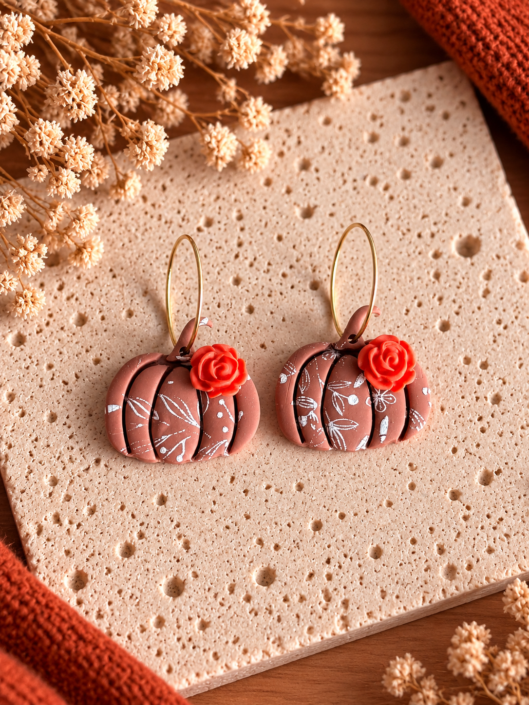 Terracotta Rose Pumpkin Hoops